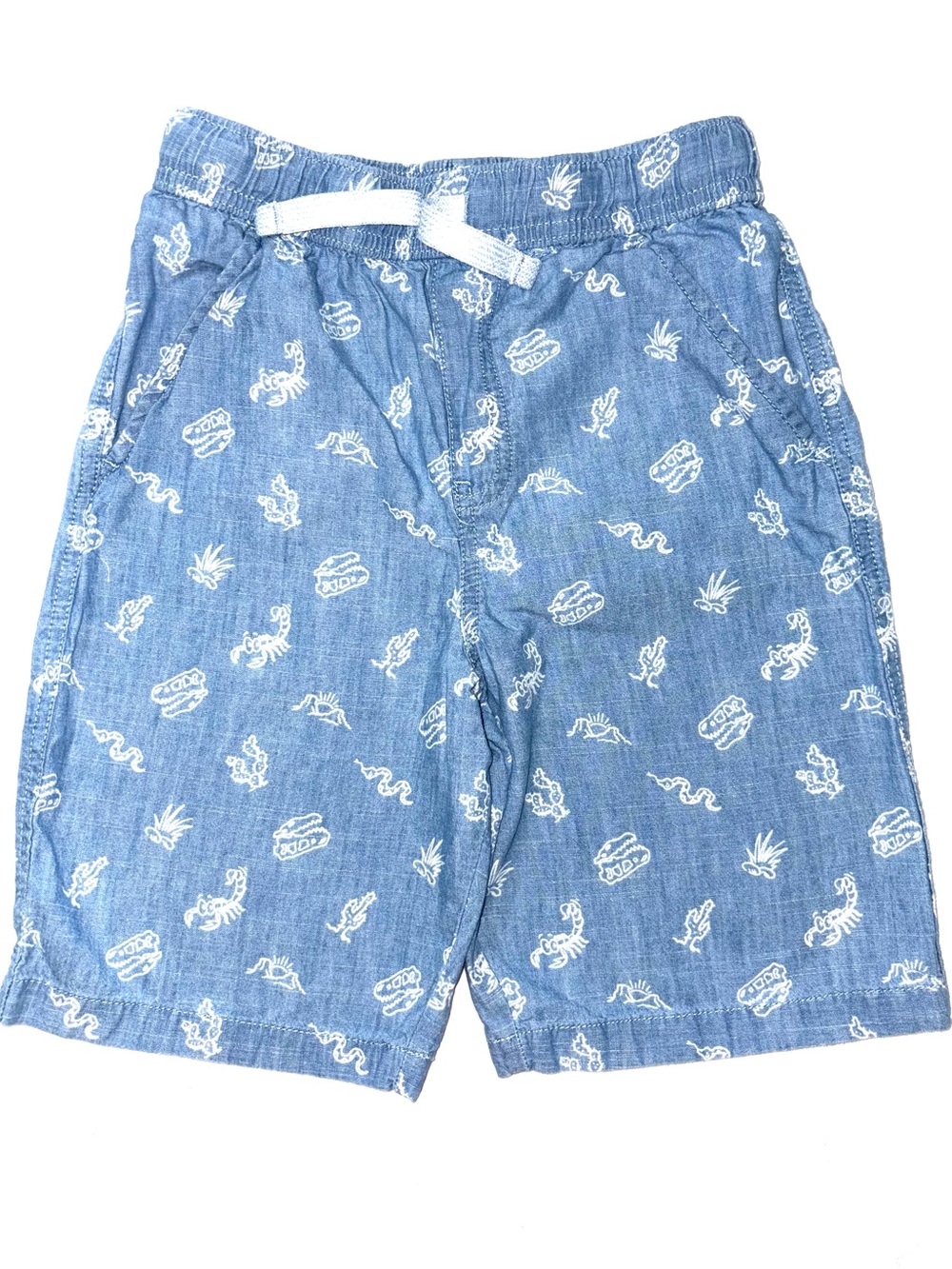 Garanimals Blue Printed Drawstring Pull-On Shorts